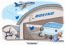 TRUMP TWEETS BOEING OVER AIR FORCE ONE by RJ Matson