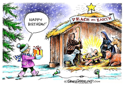 NATIVITY AND GIFT by Dave Granlund