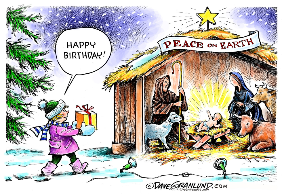  NATIVITY AND GIFT by Dave Granlund