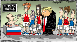 RUSSIAN DOPING by Bob Englehart