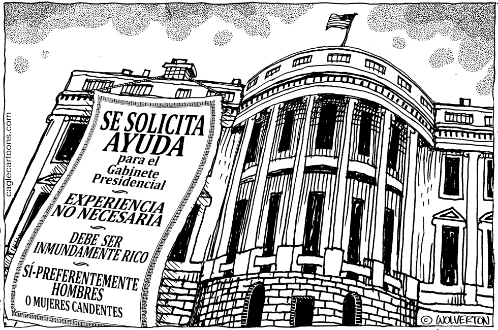  SE SOLICITA AYUDA PARA EL GABINETE DE TRUMP by Wolverton