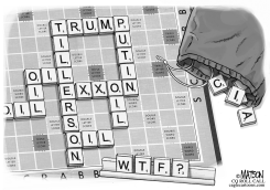 TRUMP PUTIN TILLERSON EXXON SCRABBLE CONNECTION by RJ Matson