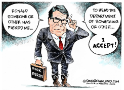 RICK PERRY ENERGY DEPT PICK by Dave Granlund