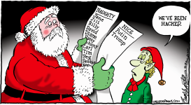 HACKED SANTA by Bob Englehart