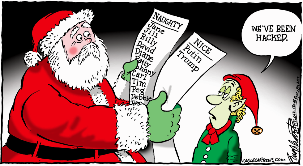  HACKED SANTA by Bob Englehart