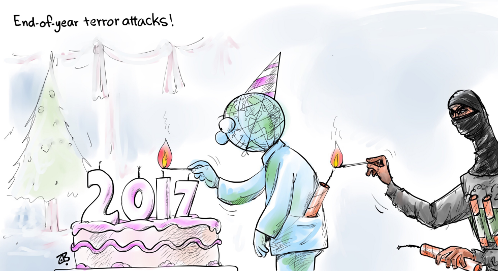  END-OF-YEAR TERROR ATTACKS by Emad Hajjaj