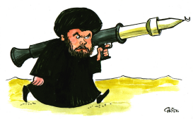 RADICAL SHIITE CLERIC MUQTADA AL-SADR  by Christo Komarnitski