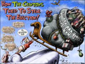 GRINCH HILLARY ELECTION  by Sean Delonas