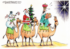 SECULAR VS NON-SECULAR CHRISTMAS by Dave Granlund