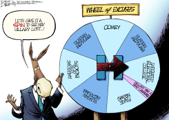 WHEEL OF EXCUSES by Nate Beeler