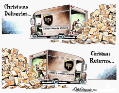 CHRISTMAS GIFT RETURNS by Dave Granlund