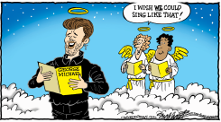 GEORGE MICHAEL by Bob Englehart