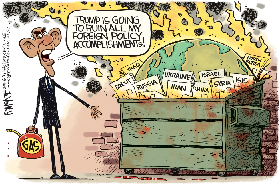  OBAMA FOREIGN POLICY by Rick McKee