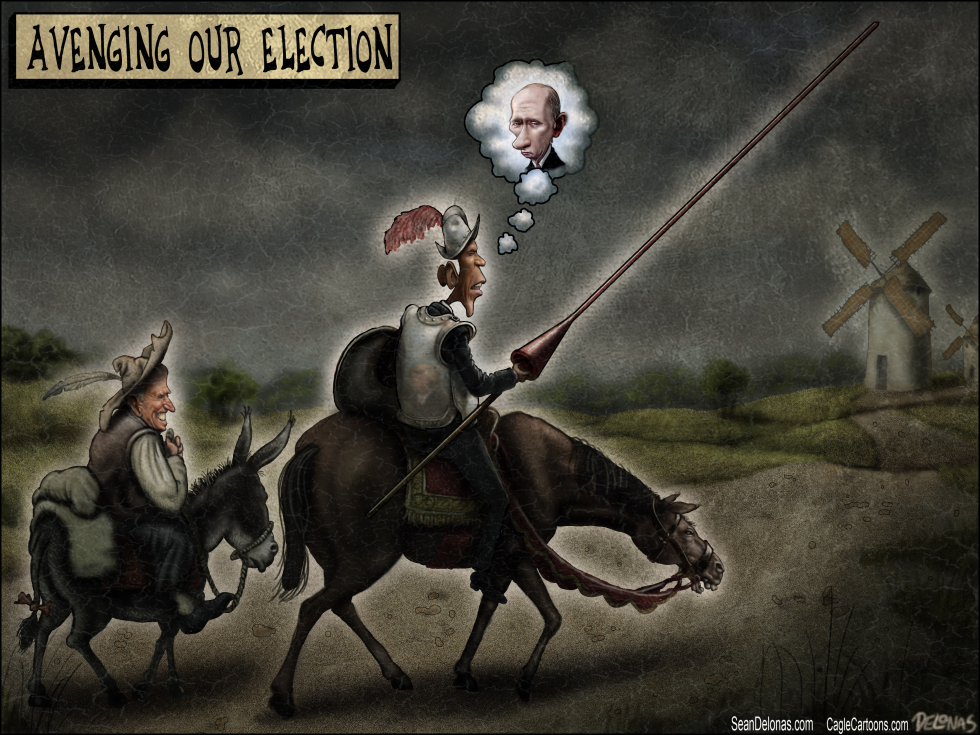  DON QUIXOTE OBAMA ELECTION  by Sean Delonas