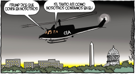 LA CIA Y TRUMP  by Bob Englehart