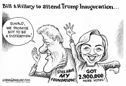 CLINTONS TO ATTEND TRUMP INAUGURATION by Dave Granlund