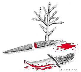 CHARLIE HEBDO ANNIVERSARY by Osmani Simanca