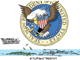 E PLURIBUS TWEETUM by David Fitzsimmons