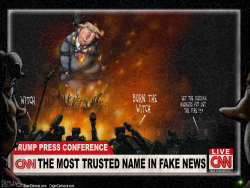 TRUMP PRESS CONFERENCE WITCH HUNT by Sean Delonas