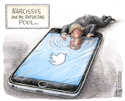 NARCISSIST TRUMP by Adam Zyglis