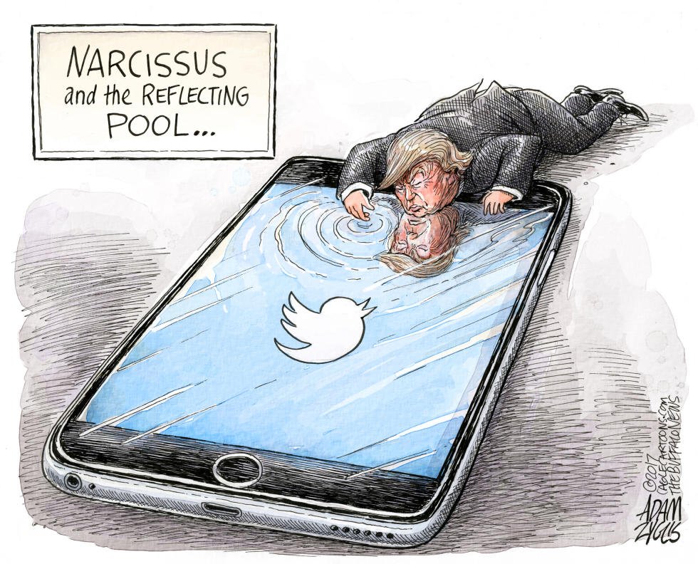  NARCISSIST TRUMP by Adam Zyglis