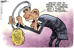 OBAMA MEDAL by Rick McKee