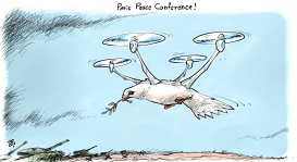 PARIS PEACE CONFERENCE by Emad Hajjaj