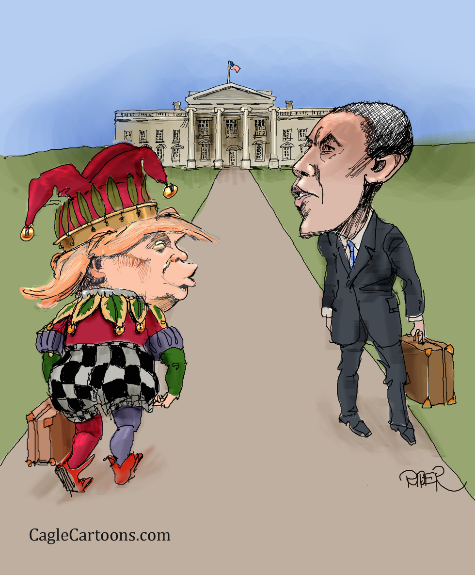  OBAMA AND TRUMP MEETING ON HE WHITE HOUSE -ROAD by Riber Hansson