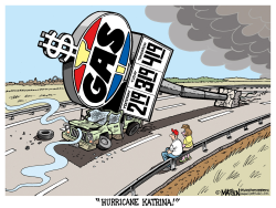 HURRICANE KATRINA DROPS HIGHER GAS PRICES ON MOTORISTS by RJ Matson