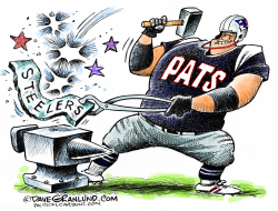 PATRIOTS VS STEELERS by Dave Granlund