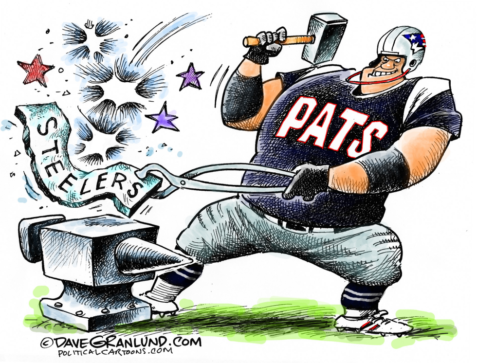  PATRIOTS VS STEELERS by Dave Granlund