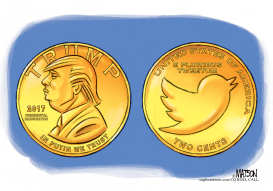 TRUMP INAUGURATION COMMEMORATIVE COIN by RJ Matson