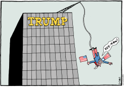 TRUMP PRESIDENCY, BUNGEE JUMP by Schot