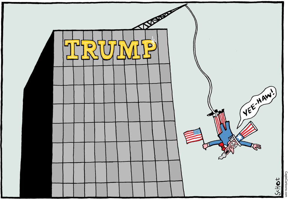  TRUMP PRESIDENCY, BUNGEE JUMP by Schot