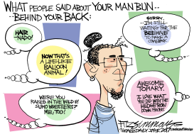 MAN BUN by David Fitzsimmons