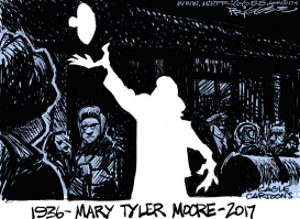 MARY TYLER MOORE -RIP by Milt Priggee