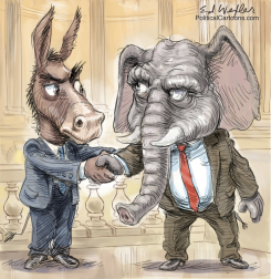 DONKEY AND ELEPHANT by Ed Wexler