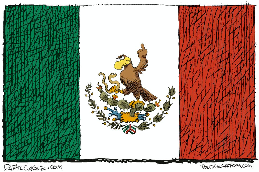  MEXICO FLIPS BIRD  by Daryl Cagle