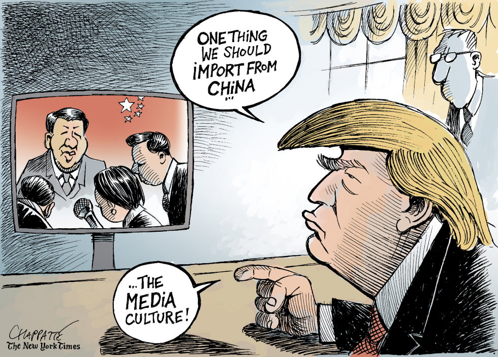  TRUMP AND THE MEDIA by Patrick Chappatte