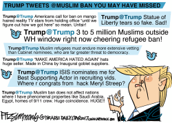 MUSLIM BAN by David Fitzsimmons