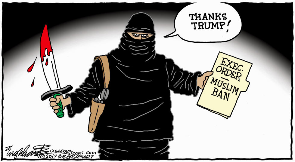  MUSLIM BAN by Bob Englehart