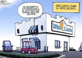 WHITE CASTLE BOOZE by Nate Beeler