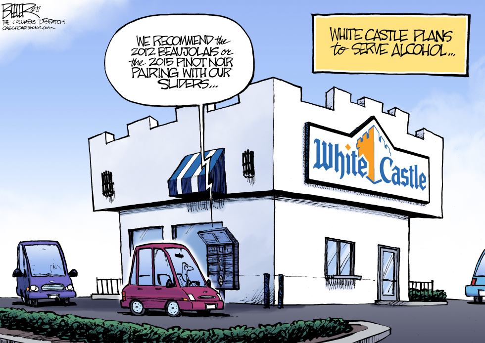  WHITE CASTLE BOOZE by Nate Beeler