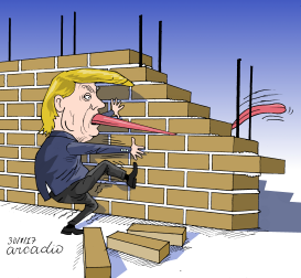 TRUMP'S WALL AND HIS TONGUE by Arcadio Esquivel