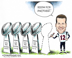 TOM BRADY WANTS 5TH by Dave Granlund