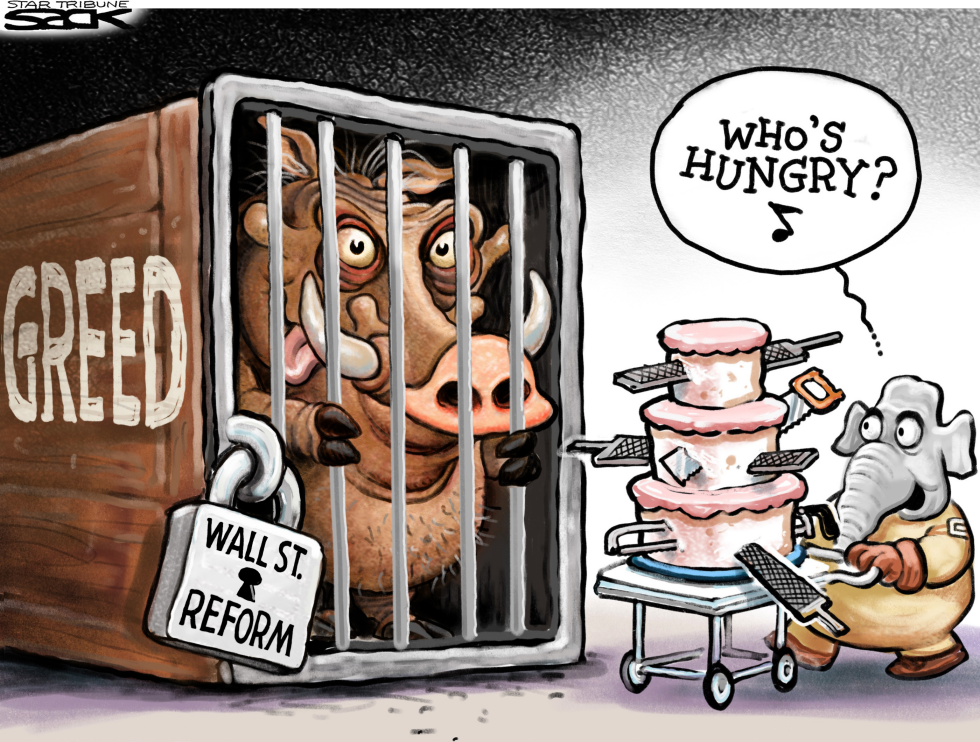  WALL STREET GREED by Steve Sack