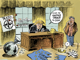 TRUMP'S FIRST TWO WEEKS by Patrick Chappatte