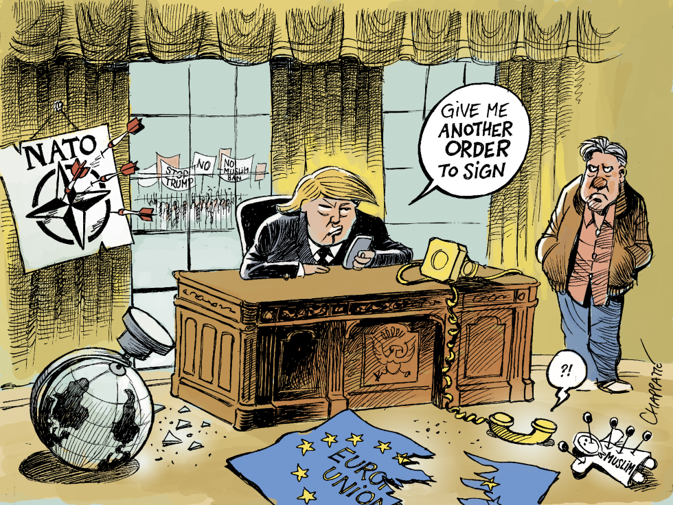  TRUMP'S FIRST TWO WEEKS by Patrick Chappatte