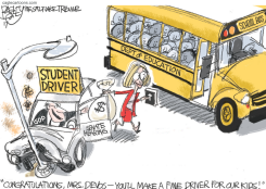 DEVOS DRIVES by Pat Bagley