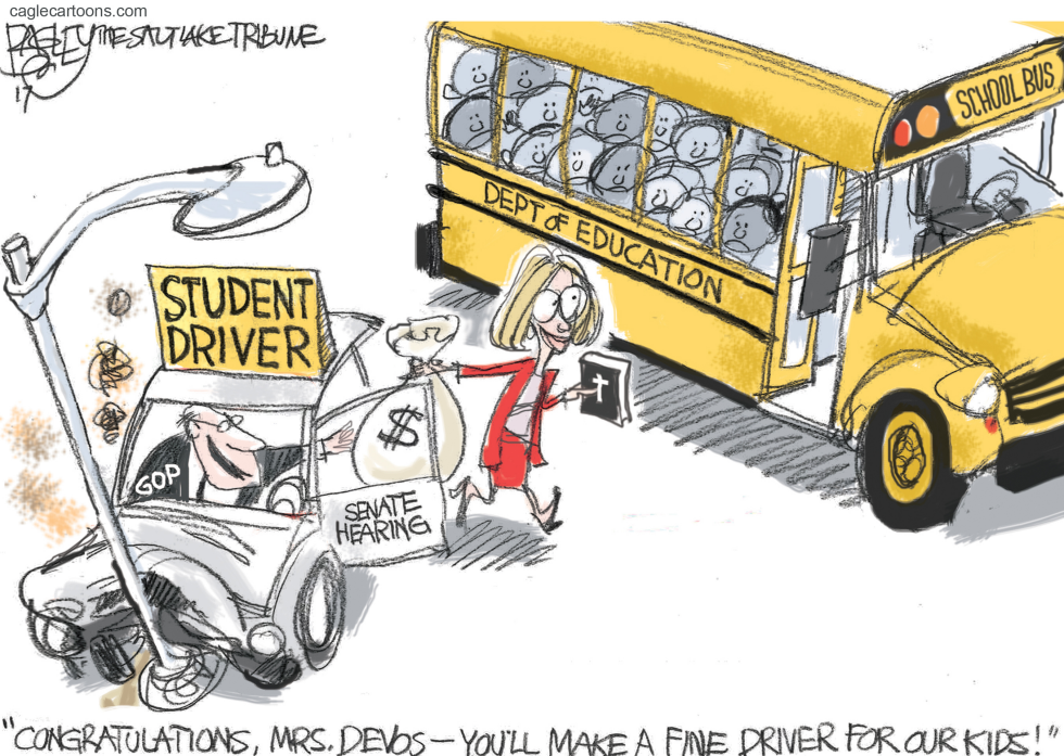  DEVOS DRIVES by Pat Bagley